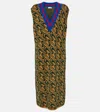 Dries Van Noten Intarsia Midi Dress In Multicoloured