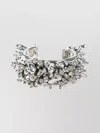 Dries Van Noten Intricate Metallic Textured Bracelet In Metallic