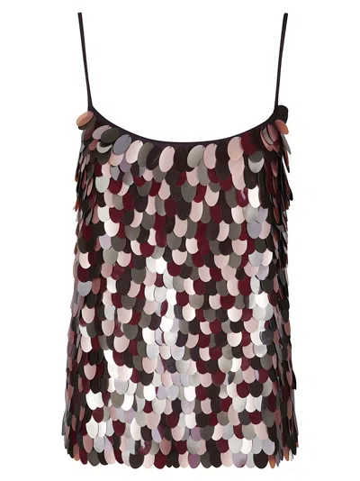 Dries Van Noten Iridescent Sequin-embellished Top With Narrow Straps In Multi