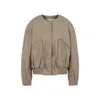 Dries Van Noten Beige Vadon Cotton Bomber Jacket In Gray