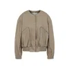 Dries Van Noten Beige Vadon Cotton Bomber Jacket In Beige