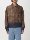 Dries Van Noten Blazer Patterned Multiple Pockets In Brown
