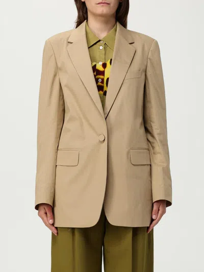 DRIES VAN NOTEN BLAZER DRIES VAN NOTEN WOMAN COLOR BEIGE,G81769022