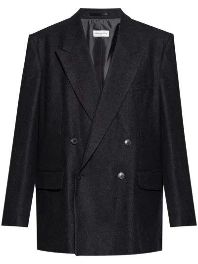 Dries Van Noten Double-breasted Jacket In Black