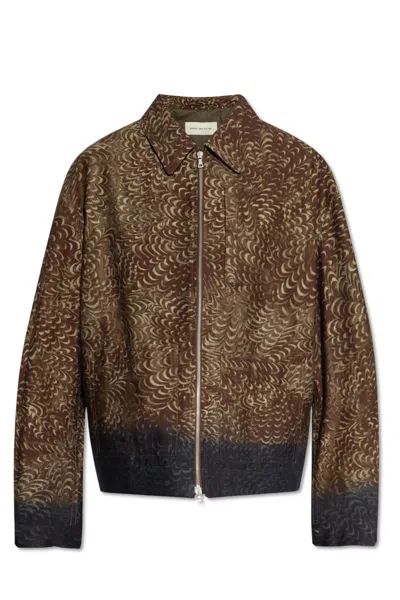 Dries Van Noten Jacket Veper In Brown/green