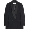 Dries Van Noten Blinker Tux Double-breasted Blazer In Black