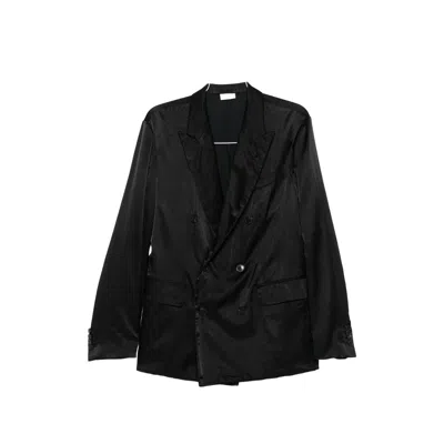 Dries Van Noten Long-sleeved Suit Jacket In Black