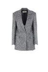 Dries Van Noten Patterned Single-breasted Jacket In Gray