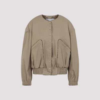 Dries Van Noten Cotton Jacket Geometric Trims In Beige