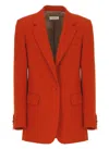 Dries Van Noten Blanchets 9201 W. W.jacket In Orange