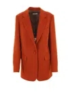 Dries Van Noten Blanchets 9201 W. W.jacket In Rust