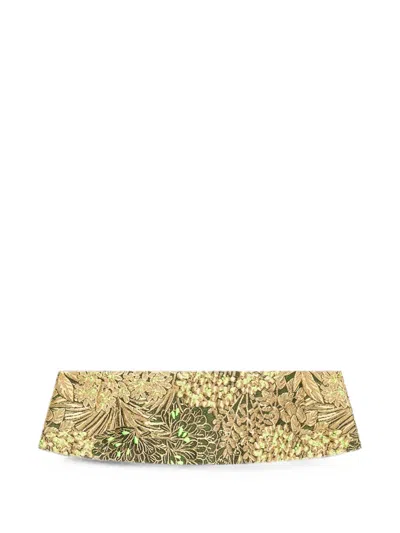 Dries Van Noten Jacquard Belt In Gold