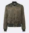 Dries Van Noten Khaki Pattern Bomber Jacket In Brown