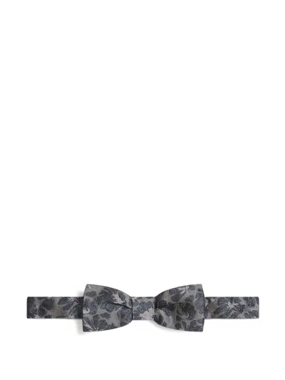 Dries Van Noten Jacquard Bow Tie In Grey