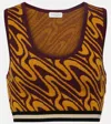 Dries Van Noten Printed Crop Top In Multicoloured