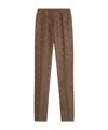 Dries Van Noten Swirl-jacquard Trousers In Brown