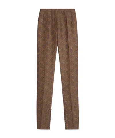 DRIES VAN NOTEN JACQUARD FITTED PANTS