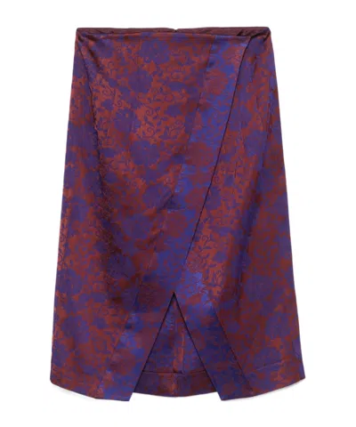 DRIES VAN NOTEN JACQUARD MIDI SKIRT
