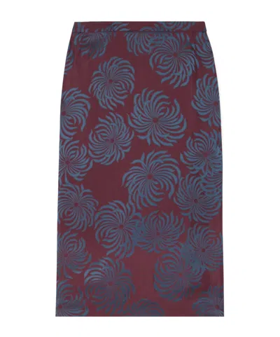 DRIES VAN NOTEN JACQUARD MIDI SKIRT