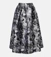 Dries Van Noten Pleated Brocade Midi Skirt In Multi