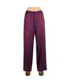 Dries Van Noten Womens Burgundy Puvis Floral-print Wide-leg Satin Trousers In Multicolor