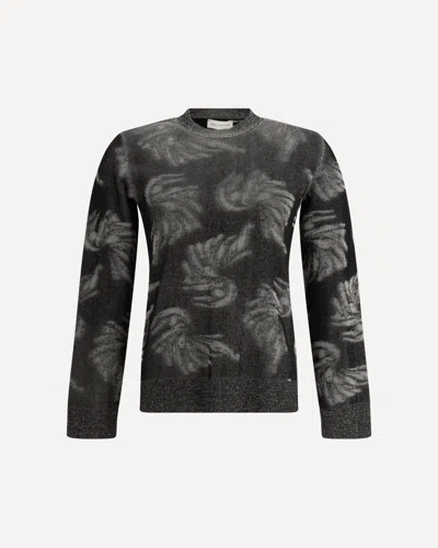 Dries Van Noten Men Jacquard Pattern Sweater In Gray