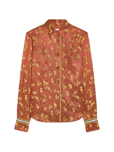 Dries Van Noten Jacquard Shirt In Orange