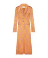 Dries Van Noten Jacquard Single-breasted Coat In Orange