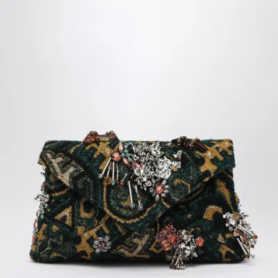 Dries Van Noten Jacquard Tapestry-effect Clutch In Multi