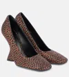 Dries Van Noten Jacquard Wedge Pumps In Brown