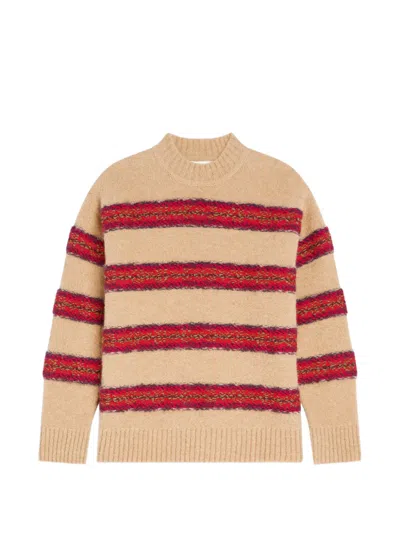 Dries Van Noten Striped Crew Neck Knitwear Long Sleeve In Multi