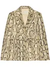 Dries Van Noten Jacquarded Double-breasted Blazer In Neutrals