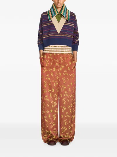 Dries Van Noten Jacquard-wool Collar In Multi