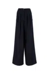 Dries Van Noten Dark Blue Denim Pamplona Wide-leg Jeans In Blue
