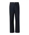 Dries Van Noten Straight Leg Denim Pants With Contrast Stitching In Blue