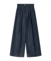 Dries Van Noten Indigo High-waisted Wide-leg Jeans With Exaggerated Length In Blue
