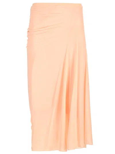 Dries Van Noten Jersey Midi Skirt In Blush
