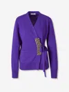 Dries Van Noten Long Sleeve Cardigan In Blue