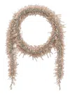 Dries Van Noten Beaded Jewel Scarf Necklace Bronze Finish In Pink & Purple