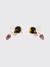 Dries Van Noten Hand-painted Earrings In Multi