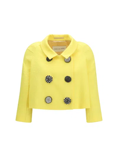 Dries Van Noten Vipa Jewel Floral Jacquard Blazer In Multi