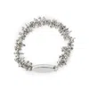 Dries Van Noten Silver Embroidered Necklace In Grey