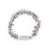 Dries Van Noten Silver Embroidered Necklace In Grey