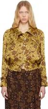 Dries Van Noten Khaki Jacquard Bomber Jacket In 205 Ocra