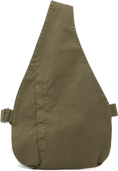 Dries Van Noten Khaki One Shoulder Vest Bag In 805 Dust