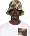 Dries Van Noten Khaki Printed Bucket Hat In 606 Khaki