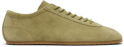 Dries Van Noten Men Suede Low-top Trainers In Green
