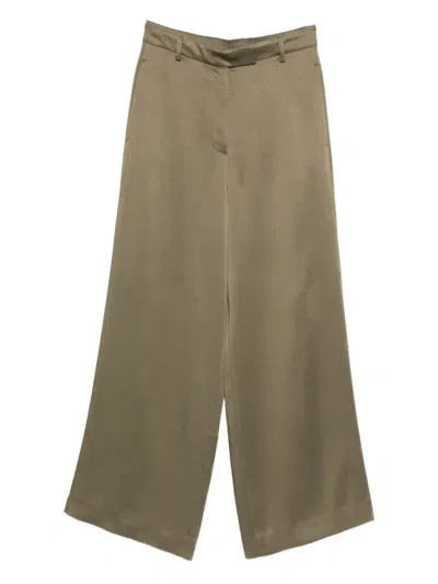 Dries Van Noten Khaki Wide-leg Trouser In Brown