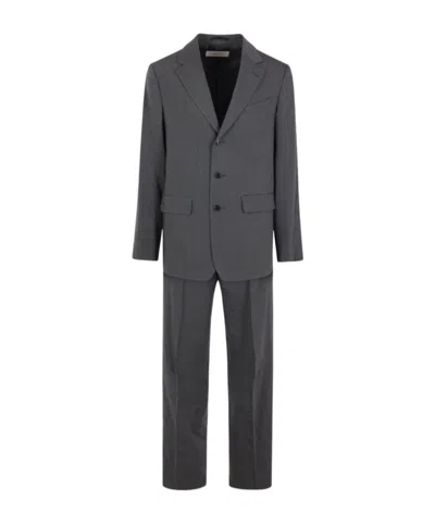 Dries Van Noten Kiel Two-piece Suit In Linen Blend In Gray