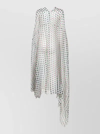 Dries Van Noten Knee Length Dress Asymmetric Hem Sleeveless In White